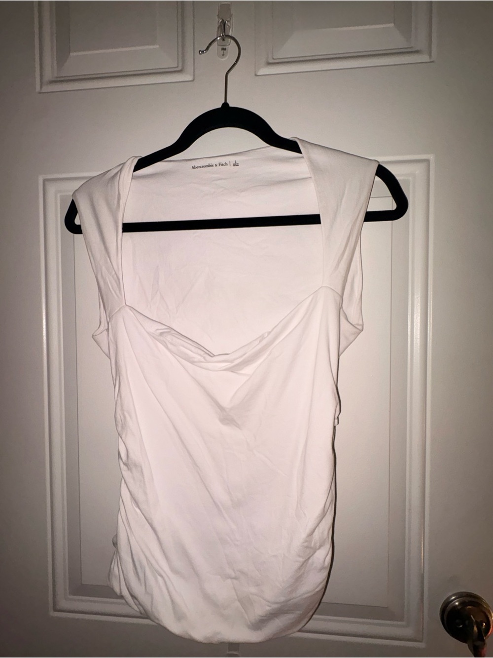 Abercrombie & Fitch White Draped Tank Camisole